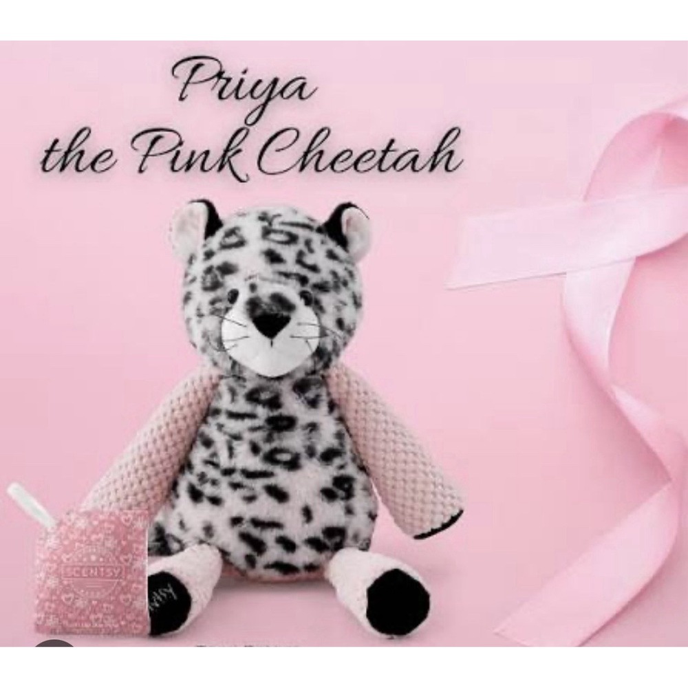 Priya The Pink Cheetah Scentsy Buddy Plush Retired, Turn Up Pink Scent Pack NEW